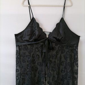 Delta Burke Collection Womens V-Neck Tie Front Lingerie Cami Babydoll Top Sz 3X